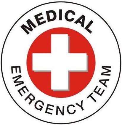 Medical Emergency Team - Hard Hat Labels are constructed from Durable, Pressure Sensitive or Reflective Vinyl, Sold 25 per pack