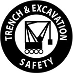 Trench & Excavation Safety - Hard Hat Labels are constructed from Durable, Pressure Sensitive or Reflective Vinyl, Sold 25 per pack