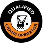 Qualified Crane Operator - Hard Hat Labels are constructed from Durable, Pressure Sensitive or Reflective Vinyl, Sold 25 per pack