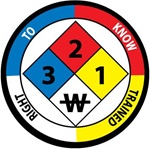 Right To Know Trained - NFPA Hard Hat Labels are constructed from Durable, Pressure Sensitive or Reflective Vinyl, Sold 25 per pack