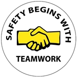 Safety Begins With Teamwork - Hard Hat Labels are constructed from Durable, Pressure Sensitive Vinyl, Sold 25 per pack