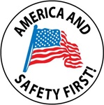 2" Diameter America and Safety First - Hard Hat Labels are constructed from Durable, Pressure Sensitive or Reflective Vinyl, Sold 25 per pack