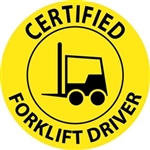 Certified Forklift Driver - Hard Hat Labels are constructed from Durable, Pressure Sensitive or Reflective Vinyl, Sold 25 per pack
