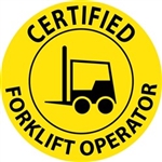 Certified Forklift Operator - Hard Hat Labels are constructed from Durable, Pressure Sensitive or Reflective Vinyl, Sold 25 per pack