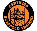 Certified Scaffold Trained - Hard Hat Labels are constructed from Durable, Pressure Sensitive or Reflective Vinyl, Sold 25 per pack