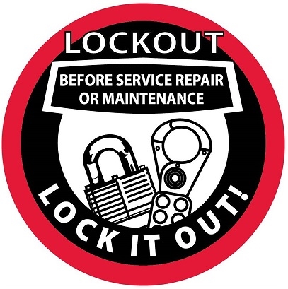 Lockout Before Service Repair or Maintenance - Lock it Out - Hard Hat Labels are constructed from Durable, Pressure Sensitive or Reflective Vinyl, Sold 25 per pack