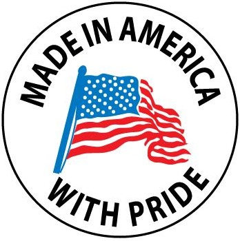 Made in America With Pride - Hard Hat Labels are constructed from Durable, Pressure Sensitive or Reflective Vinyl, Sold 25 per pack