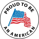 Proud to be an American - Hard Hat Labels are constructed from Durable, Pressure Sensitive or Reflective Vinyl, Sold 25 per pack
