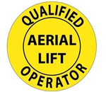 Qualified Aerial Lift Operator - Hard Hat Labels are constructed from Durable, Pressure Sensitive or Reflective Vinyl, Sold 25 per pack