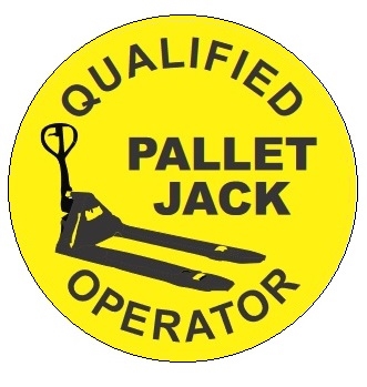 Qualified Pallet Jack Operator Hard Hat Labels, Constructed from Durable, Pressure Sensitive or Reflective Vinyl, Sold 25 per pack