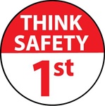Think Safety 1st - Hard Hat Labels are constructed from Durable, Pressure Sensitive Vinyl, Sold 25 per pack