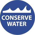 Conserve Water - Hard Hat Labels are constructed from Durable, Pressure Sensitive or Reflective Vinyl, Sold 25 per pack
