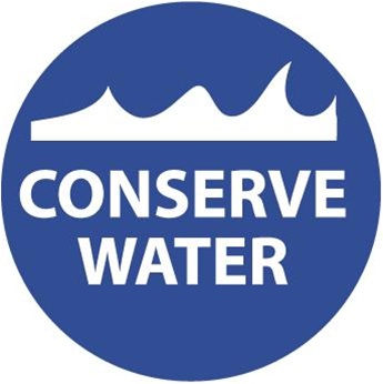 Conserve Water - Hard Hat Labels are constructed from Durable, Pressure Sensitive Vinyl, Sold 25 per pack