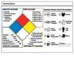NFPA Personal Protective Wear Labels -  5 X 7 Individual Label or 3 X 5 Pack of 5