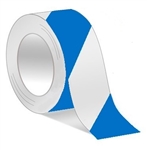 Blue/White Hazard Warning Tape - Available in 2 and 3 inch widths  X 18 or 36 Yard Rolls