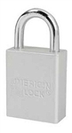 Clear, American Lock A1105CLR Lockout Padlock - Clear color coded anodized aluminum padlock - 1 inch hardened steel chrome plated shackle.