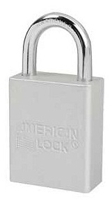 Clear, American Lock A1105CLR Lockout Padlock - Clear color coded anodized aluminum padlock - 1 inch hardened steel chrome plated shackle.