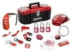 Master Lock 1457VE410KA Personal Valve and Electrical Lockout Kit - Convenient all-in-one kit contains multiple lockout devices for Valve Lockout/Tagout procedures