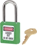 Green Master™ Lock 410GRN Safety Series Lockout Padlock - 1 1/2 inch Shackle - Safety Padlock features a Danger label