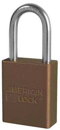 Brown, American Lock A1106BRN Lockout Padlock - Brown anodized aluminum padlock - 1-1/2 inch hardened steel chrome plated shackle.