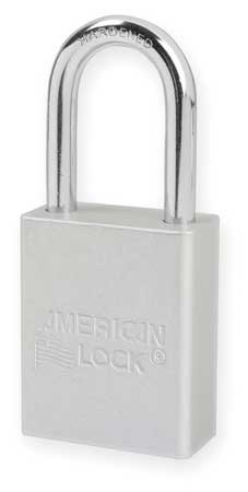 Clear, American Lock A1106CLR Lockout Padlock - Clear anodized aluminum padlock - 1-1/2 inch hardened steel chrome plated shackle.