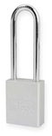 Clear, American Lock A1107CLR Lockout Padlock - Clear anodized aluminum padlock - 3 inch hardened steel chrome plated shackle.