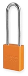 Orange, American Lock A1107ORJ Lockout Padlock - Orange anodized aluminum padlock - 3 inch hardened steel chrome plated shackle.