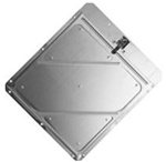 Riveted Aluminum Placard Holder w/Back Plate - 14 x 14, .030 Aluminum, Stainless Steel Clips, 8 mounting Holes and with drain.