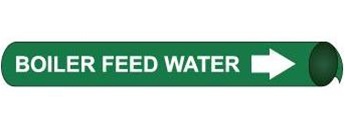 Boiler Feed Water Pre-coiled and Strap On Pipe Markers - Available in 8 Sizes