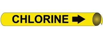 Chlorine Pre-coiled and Strap On Pipe Markers - Available in 8 Sizes
