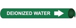 Deionized Water Pre-coiled and Strap On Pipe Markers - Available in 8 Sizes