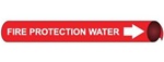 Fire Protection Water Pre-coiled and Strap On Pipe Markers - Available in 8 Sizes
