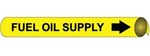 Fuel Oil Supply Pre-coiled and Strap On Pipe Markers - Available in 8 Sizes