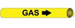 Gas Pre-coiled and Strap On Pipe Markers - Available in 8 Sizes