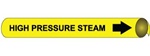 High Pressure Steam Pre-coiled and Strap On Pipe Markers - Available in 8 Sizes
