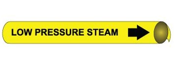 Low Pressure Steam Pre-coiled and Strap On Pipe Markers - Available in 8 Sizes