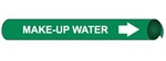 Make Up Water Pre-coiled and Strap On Pipe Markers - Available in 8 Sizes