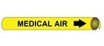 Medical Air Pre-coiled and Strap On Pipe Markers - Available in 8 Sizes