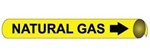 Natural Gas Pre-coiled and Strap On Pipe Markers - Available in 8 Sizes