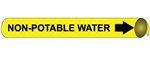 Non Potable Water Pre-coiled and Strap On Pipe Markers - Available in 8 Sizes