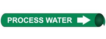 Process Water Pre-coiled and Strap On Pipe Markers - Available in 8 Sizes