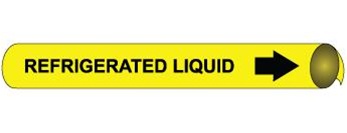 Refrigerated Liquid Pre-coiled and Strap On Pipe Markers - Available in 8 Sizes