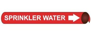 Sprinkler Water, Pre-coiled and Strap On Pipe Markers - Available in 8 Sizes