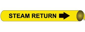 Steam Return, Pre-coiled and Strap On Pipe Markers - Available in 8 Sizes