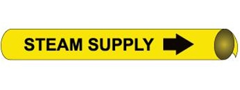 Steam Supply, Pre-coiled and Strap On Pipe Markers - Available in 8 Sizes