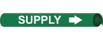 Green Supply, Pre-coiled and Strap On Pipe Markers - Available in 8 Sizes