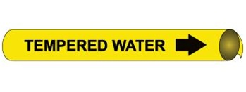 Tempered Water, Pre-coiled and Strap On Pipe Markers - Available in 8 Sizes