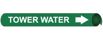 Tower Water, Pre-coiled and Strap On Pipe Markers - Available in 8 Sizes