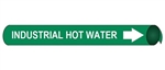 Industrial Hot Water Pre-coiled and Strap On Pipe Markers - Available in 8 Sizes