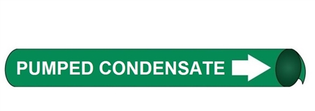 Pumped Condensate Pre-coiled and Strap On Pipe Markers - Available in 8 Sizes